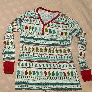 Little Sleepies gingerbread pajama top S